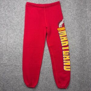 VTG Maryland Terrapins Sweatpants Mens Medium Red Discus Athletic NCAA 90s USA